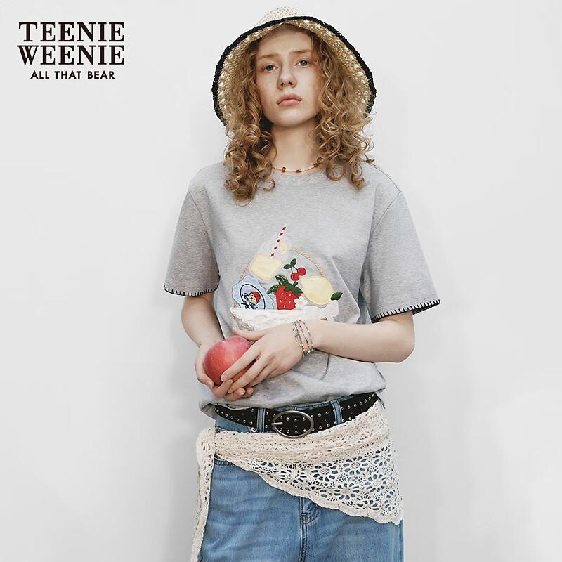 Teenie Weenie Летняя футболка с вышивкой фруктов