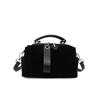 Genuine Leather Boston Bag for Women, 2026 Small Square Crossbody Purse, Soft Vegetable-Tanned Leather Shoulder Handbag