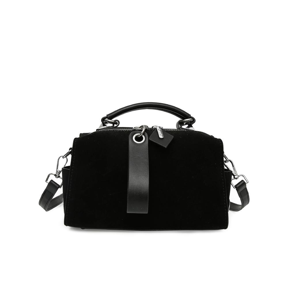 Genuine Leather Boston Bag for Women, 2026 Small Square Crossbody Purse, Soft Vegetable-Tanned Leather Shoulder Handbag