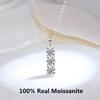 3 шт. * 0,5 карата муассанит 1,5 карата кулон ожерелье из белого золота 18 карат стерлингового серебра с четырьмя когтями модное ожерелье подарок на день рождения ювелирные изделия