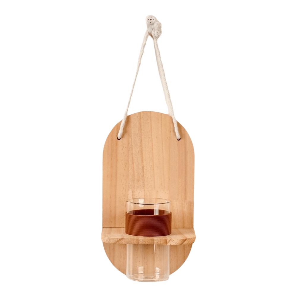 Wooden Wall Hanging Planter Holder Home Ornaments Hydroponic Planter Shelf  Hydroponics