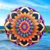 Classic 3D Metal Wind Spinner: Hanging Mandala for Outdoor & Indoor Decorations - Perfect for Thanksgiving, Christmas