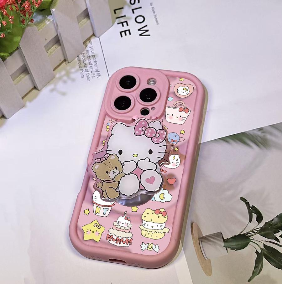 Чехол Sanrio KT с подставкой и подушкой безопасности для Apple 14/15PM