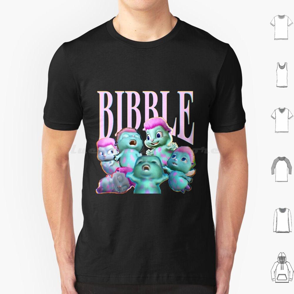 Футболка BibbleCollage 6XL Хлопок Крутая Футболка Один Биббл в День Держит Депрессию Подальше Биббл ФейриТопия Мем Фильмы ФейриТопия