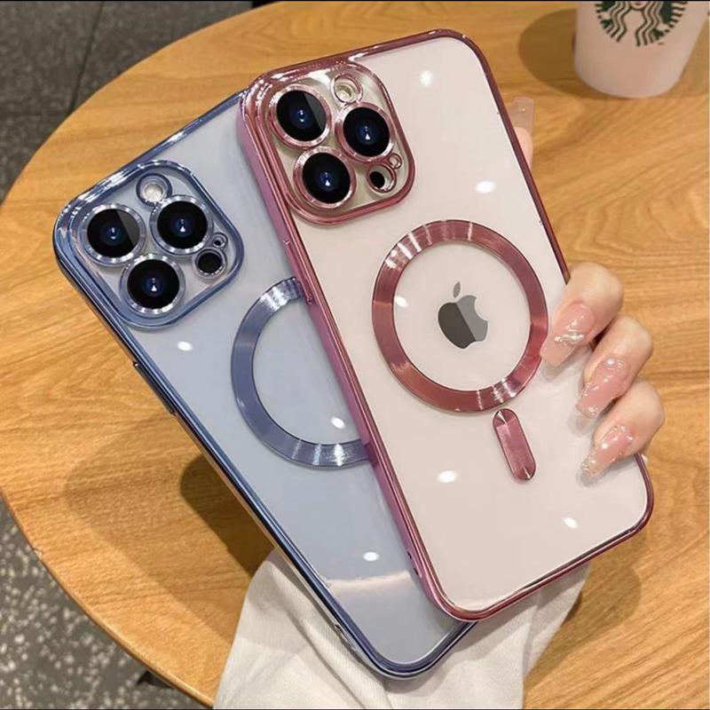 Новый гальванизированный магнитный чехол для телефона для iPhone 11 Pro Max X XR Xs Max 7 Plus 8 Plus, полупрозрачный ударопрочный бампер, мягкая крышка