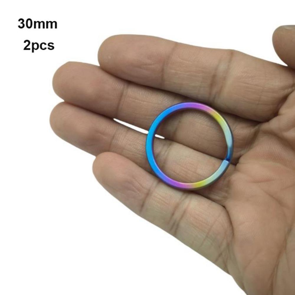 2 шт. Разных размеров Титановый сплав EDC Брелок для ключей Портативный держатель для ключей Кемпинг Путешествия Подвесной инструмент