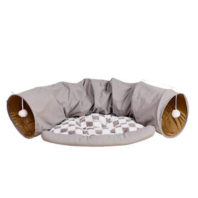 Detachable and washable cat bed, warm in winter, cat tunnel, cat's sense of security bed, hole - drilling toy, sleeping bed