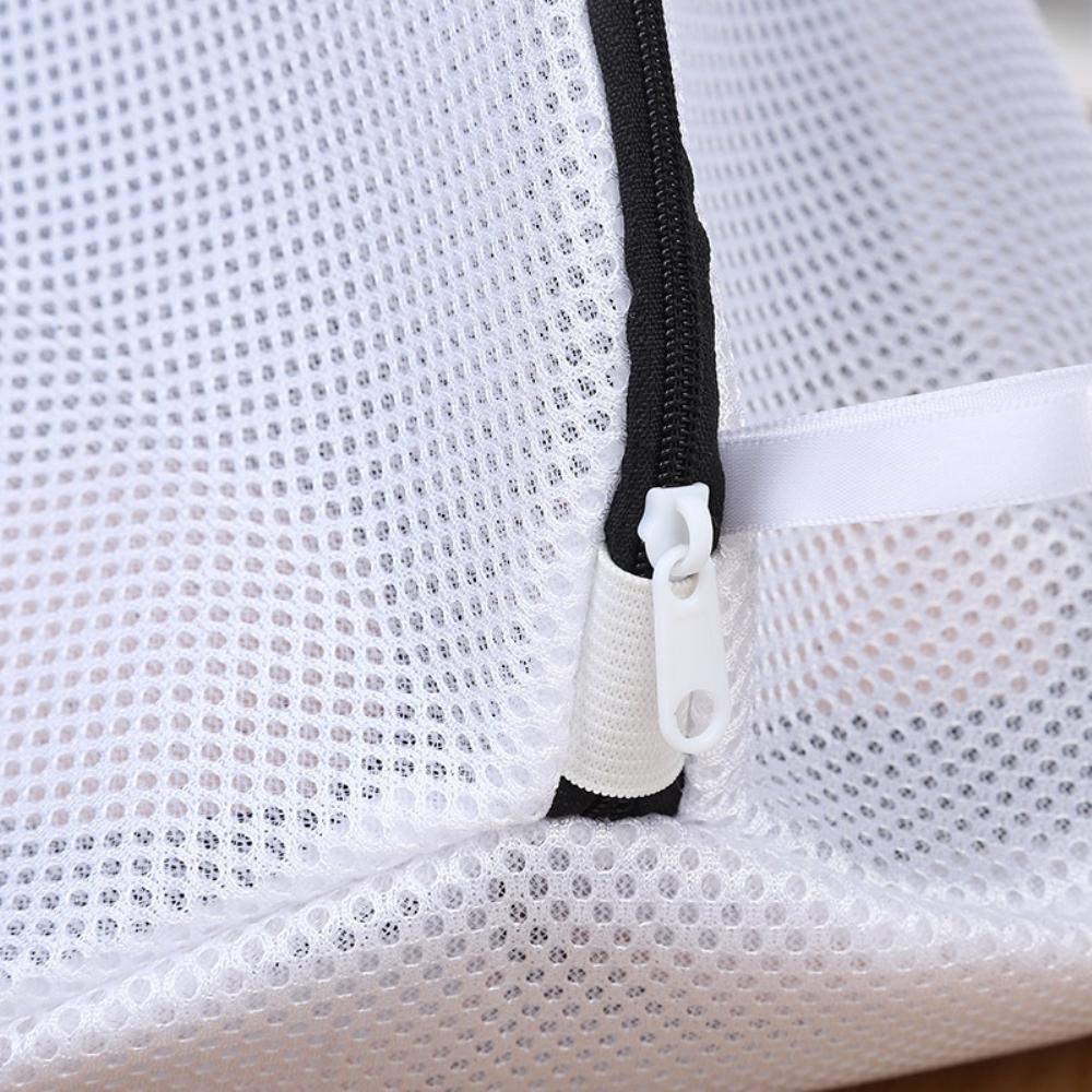 Mesh Shoes Storage Laundry Bag Mesh Washing Shoes Laundry Bags Zipper Washing Shoe Clothes Storage Bag Anti-deformation