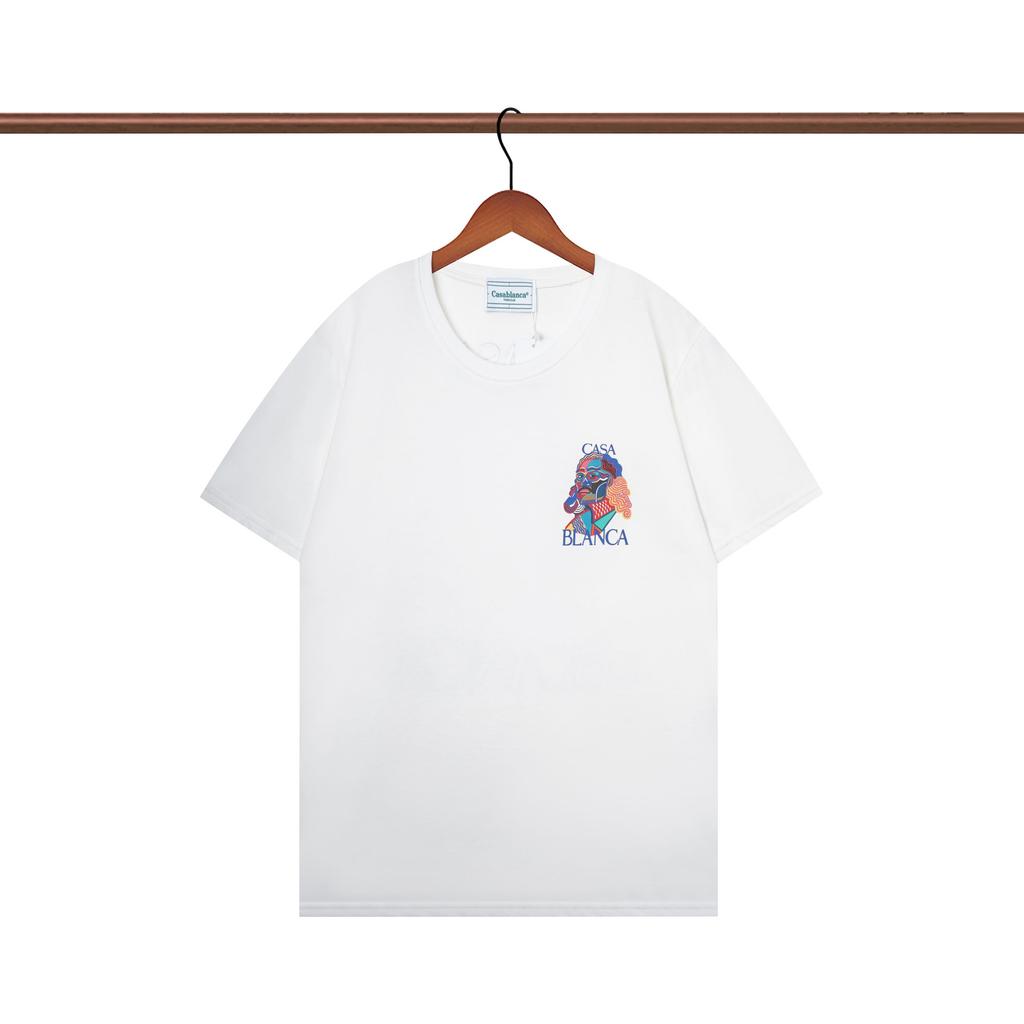 Casablanca 23 spring and summer new fantasy gate starry sky castle casa letter logo short-sleeved couple T-shirt