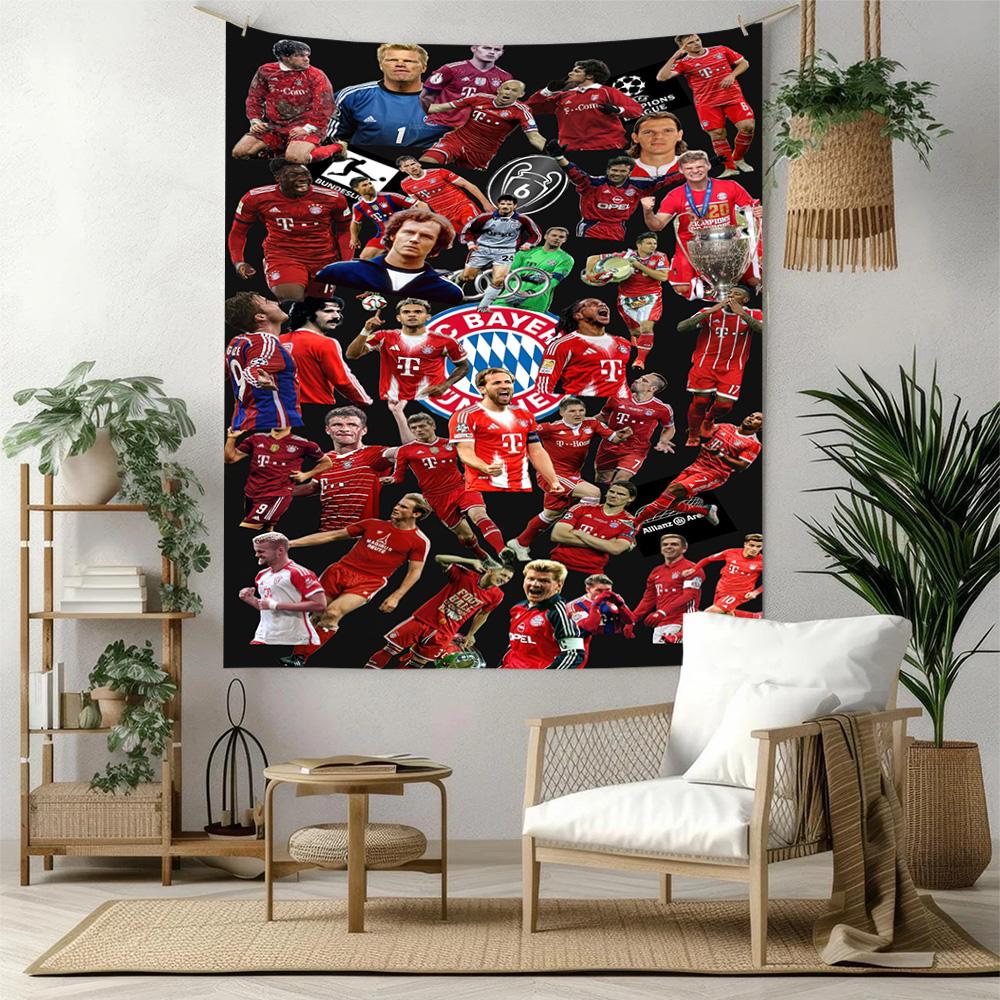 Bayern Munich Wall Decor Tapestry Art For Pet Memorial Birthdaywedding Party Backdrop Family Gift