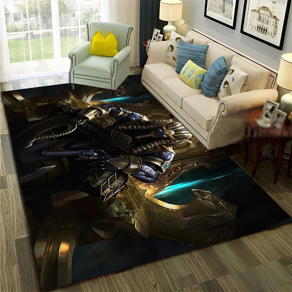 Ковер с изображением Фараона, Египетской Мифологии, Иероглифов для Дома, Гостиной, Спальни, Дивана, Прихожей, Декор, Ковер для Зоны, Нескользящий Коврик для Пола