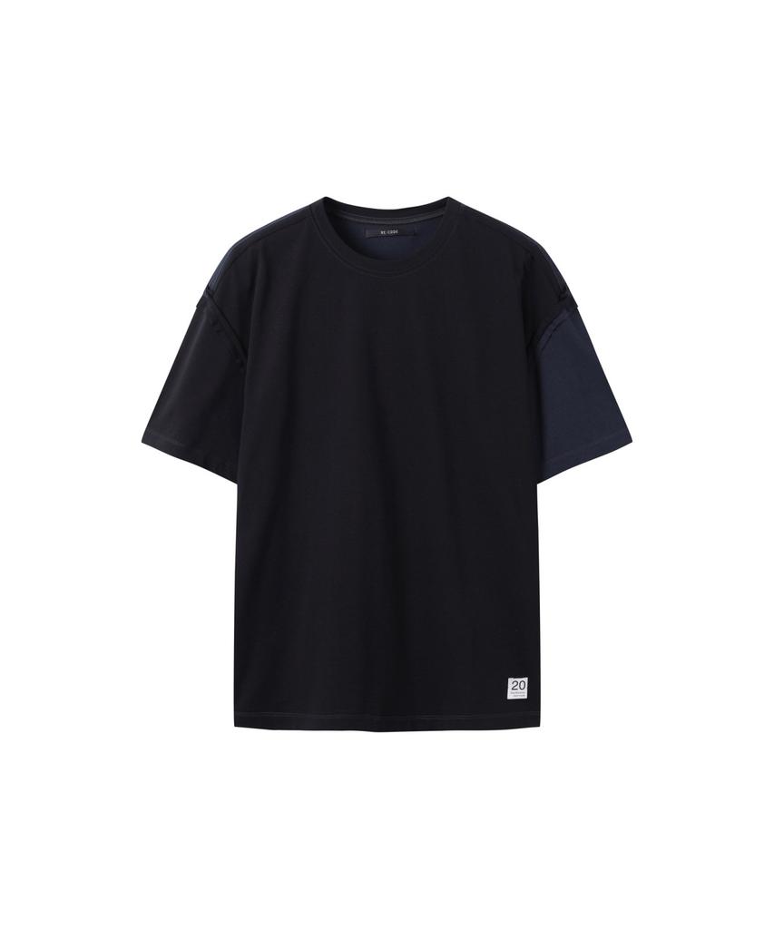 RECODE Color Blocked T-Shirt_Rktam25619Bkx