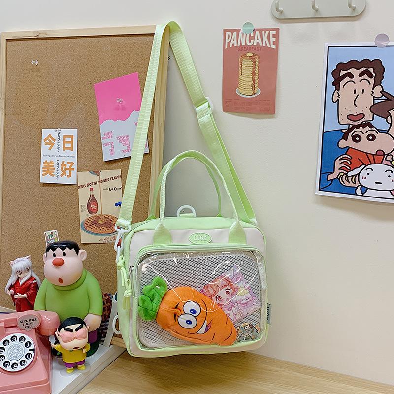 Милая сумка-кроссбоди с болью, студенческая универсальная сумка через плечо, большая вместимость, сумка для поездок на работу, новая прозрачная сумка-рюкзак