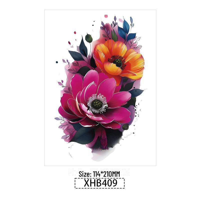 3D реалистичные временные татуировки-наклейки с изображением бабочек, тигров и змей