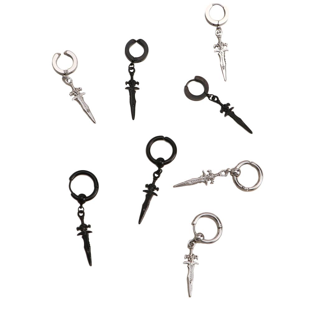 Cross For Women Stainless Steel Korean Stud Earrings Ear Cuff Clip On Earrings Men Ear Clips