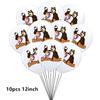 Mashas And Bear Balloons Cartoon Princess Party Decoration Happy Birthday Banner Baby Tableware Backdrop Kids Girl Cake Topper