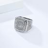 New Hiphop KUYA Ring for Men Stainless Steel Shinny Clear Zircon Ring Fashion Jewelry