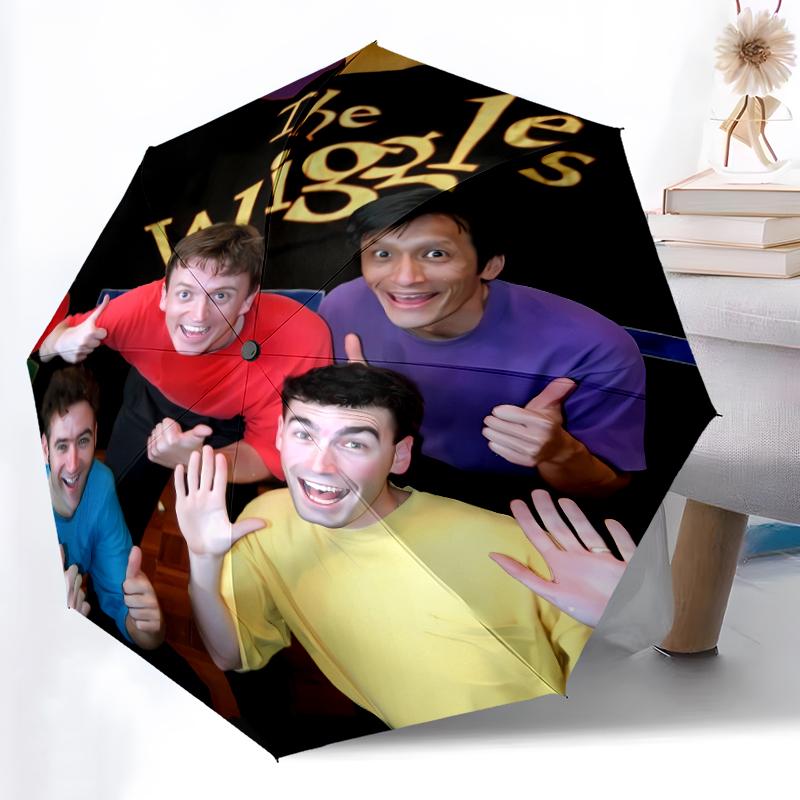 Printed The Wiggles Printed Folding Umbrella,Outdoor,Leisure,And Travel Umbrella,Durable Umbrella Fabric,Birthday And Holiday Gift