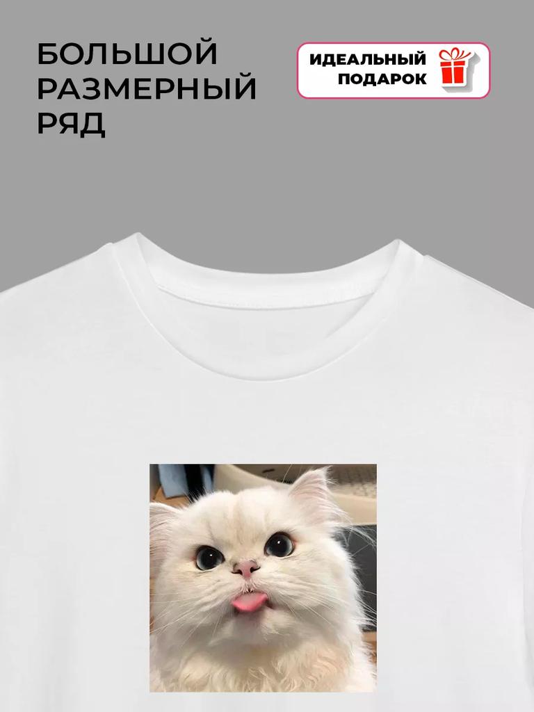 Футболка с кошачьим мемом