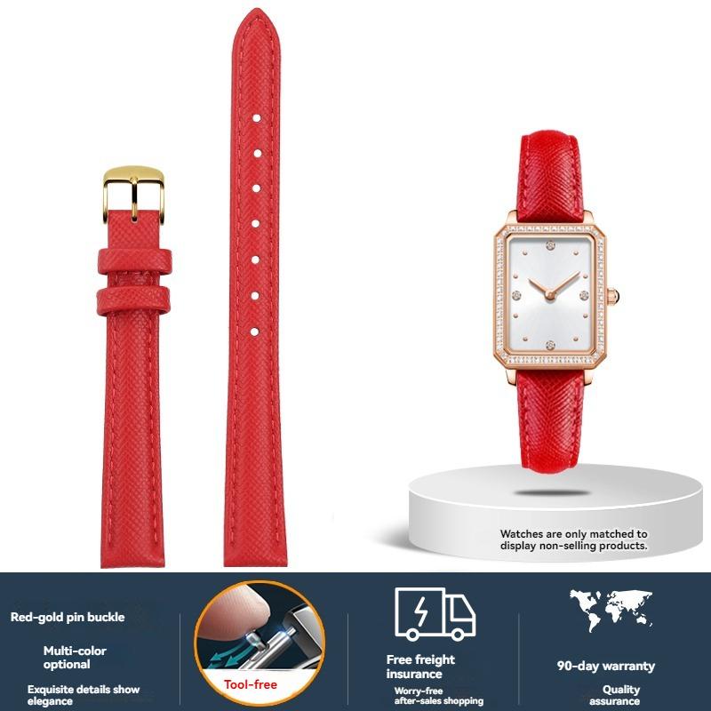 Женский ремешок из коровьей кожи для часов Fiyta DW Fossil Casio Longines, телячья кожа, 10 мм 12 мм 14 мм 16 мм 18 мм, браслет, Черный Зеленый Красный