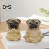 Meditating Dog Figurine Resin French Bulldog Statue Yoga Puppy Animal Sculpture Home Office Desktop Garden Decoration Ornament Festival Gift