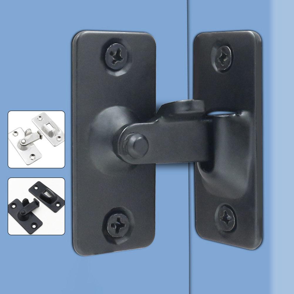 Door Lock 90 Degree Barn Door Latch Bolt Stainless Steel Hook Latch Window Cabinet Locks Right Angle Sliding Gate Lock Hardware