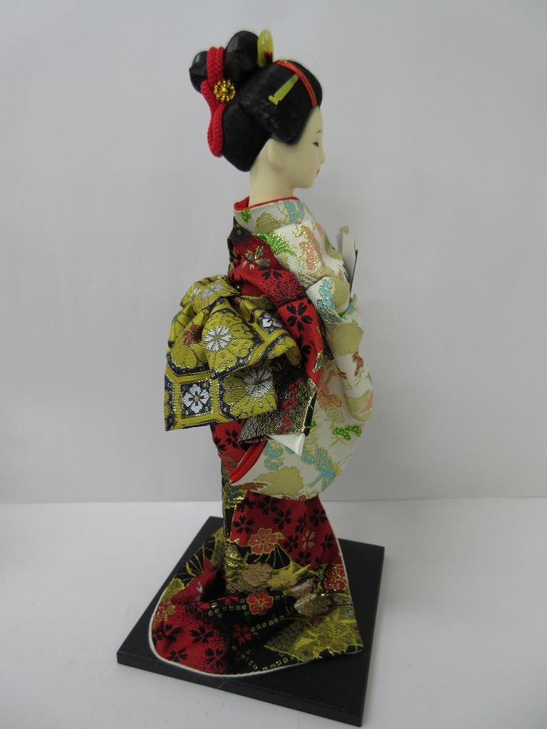Japanese 12 with A doll, inches, fan, 303-063
