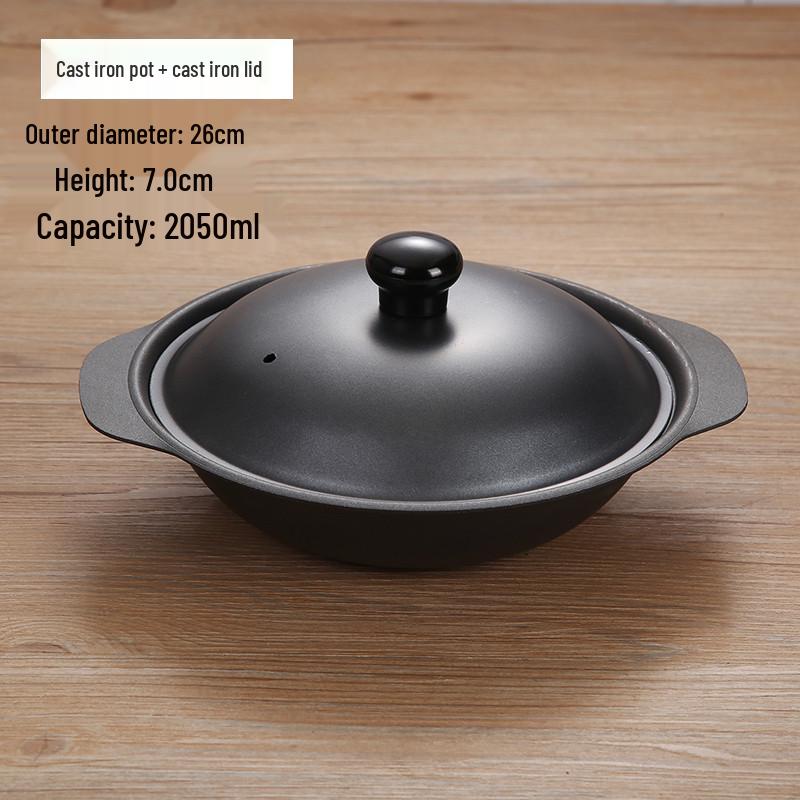 Глиняный горшок Huang Men Ji - Чугунный горшок для риса и курицы, Горшок для хрустящего риса, Жаропрочный хот-пот