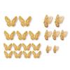 20 Pcs 2 Layers Wing Butterfly Wall Decor Self-Adhesive 3D Hollow Butterfly Stickers for Home Bedroom Cake Baby Shower Birthday Party