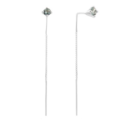 Серебряные серьги с топазом Лондон Блю 0.38ct (2167518)