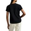 Polo Ralph Lauren Однотонная трикотажная футболка с круглым вырезом и короткими рукавами, стандартная, женская, черная 211971712-002