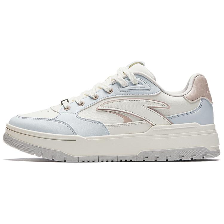 Anta 982 Slip Resistant Abrasion Resistant Low top Skateboard Shoes Women's White Blue Sneakers 122448068-4