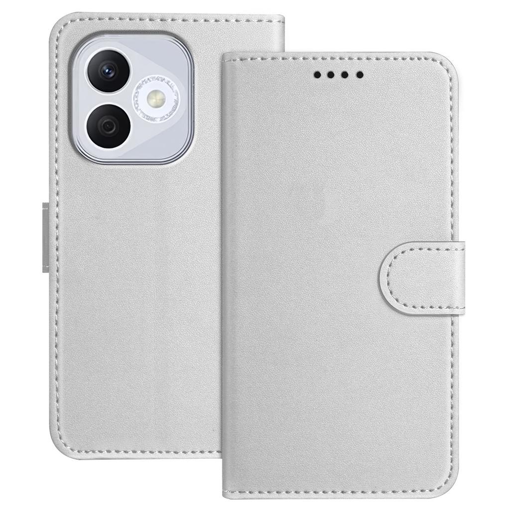 For Honor 400 Lite Leather Case Wallet Stand Solid Color Anti Drop Phone Cover