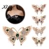 Metal Butterfly Pins Women Rhinestone Brooch Pin, Vintage Insect Alloy Badge Pin Jewelry Accessories for Daily Wear Wedding Party Prom Shaped