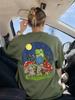 Frog Vintage On Mushroom Printing TShirt Womens Basics Loose T Shirts AllMatch Comfortable Tops Summer ONeck Woman Clothes