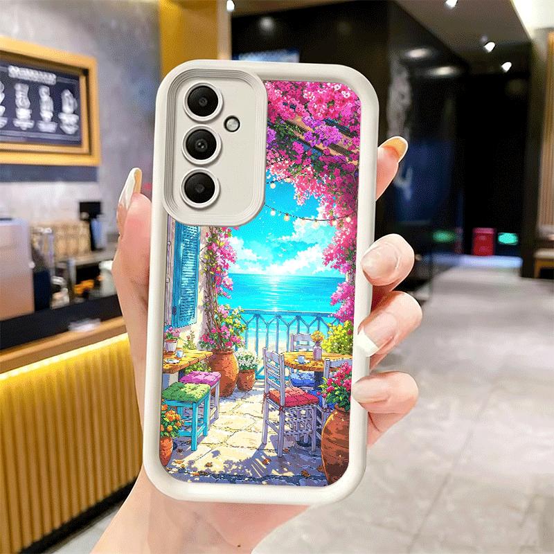 Чехол для телефона Samsung Galaxy S26 S25 Ultra S24 FE Аниме Эстетичный Пейзаж Чехол S23 Plus S22 + S21 S20 5G Мягкий Силикон Funda