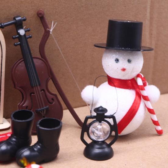 Рождественский набор дверей в виде гнома, Рождественский винтажный стиль, мини-компактная изысканная деревянная дверь в виде гнома с миниатюрными коробками