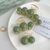 Корейская заколка для волос с зеленым жемчугом, заколки, модные большие вьющиеся заколки для волос, новинка 2023, модные женские аксессуары для волос, головные уборы