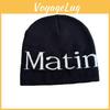Streetwear Matin Letter Knitted Beanie Warmth Ear Protection Cold Seasons Cap