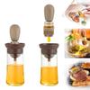 Портативная кухонная бутылка для масла с силиконовой щеткой, контроль количественного количества с распылителем для барбекю, дозатором масла для приготовления пищи на гриле