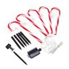 Xmas Candy Cane Lights 1 for 5 IP65 Water Resistant 8 Modes 500mAh Battery Candy Cane Pathway