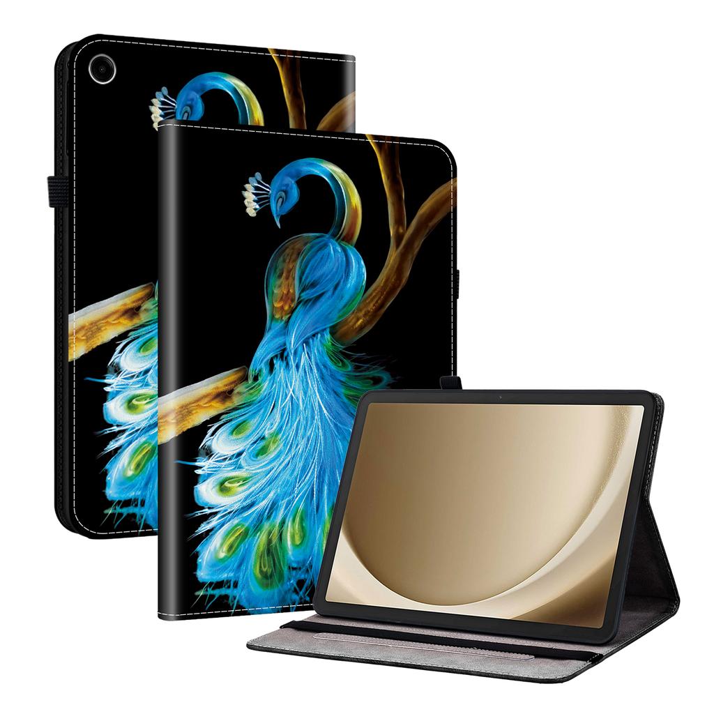 Кожаный чехол для Samsung Galaxy Tab A11+ с принтом, подставка, чехол для планшета с отделениями для карт