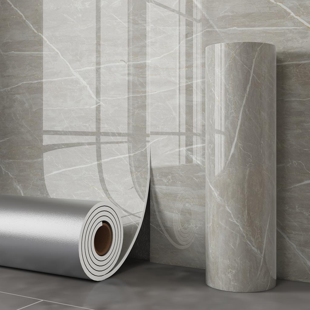 Waterproof Bathroom Wall Panels, Self-Adhesive Marble Tile Sticker, Moisture-Proof Easy Install