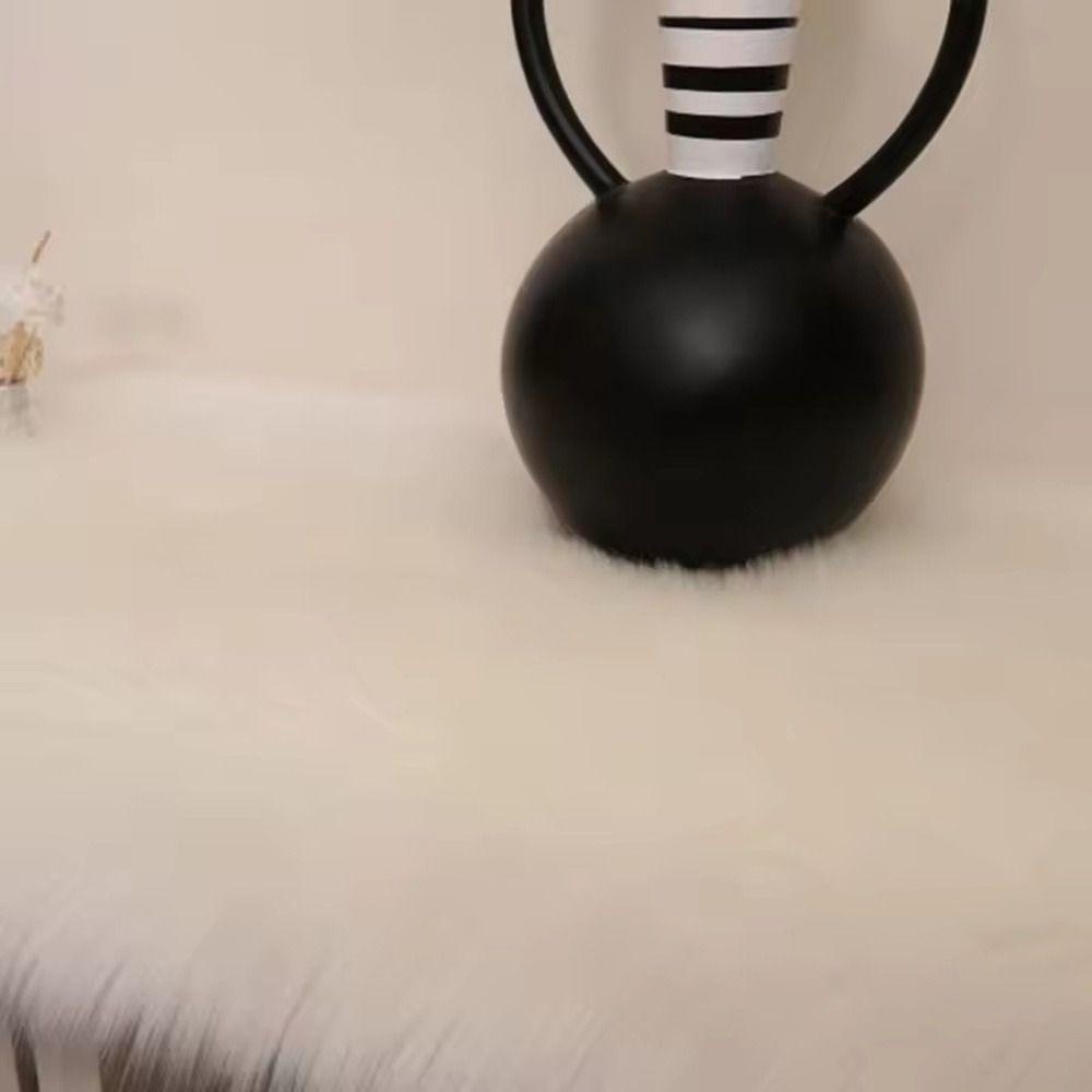 45*45cm Display Dressing Table Mat Fluffy Shaggy Fur Rugs Sofa Pillow Cushion Seat Cushion Pad