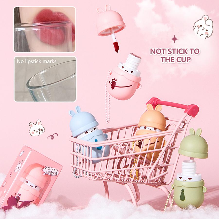 Легкая антипригарная чашка с водяным туманом Liptint Glaze Верхняя пленка для губ и матовая жидкая помада для макияжа