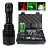3IN1 Tactical Flashlight Red+Green+White XPE LED Torch Powerful Night Hunting Light with Rifle Scope Mount Power by 18650Battery