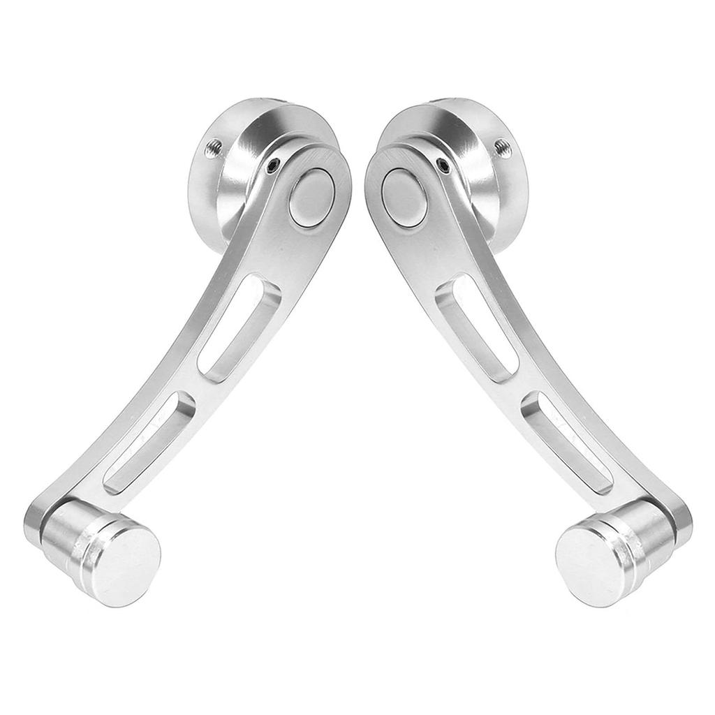 2-Piece Alloy Window Handle Riser Winder Crank for Classic Chevrolet Cars (Silver)