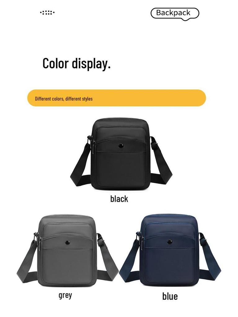 Men's Lightweight Oxford Cloth Crossbody Bag - Trendy Travel Shoulder Handbag & Vertical Sports Backpack