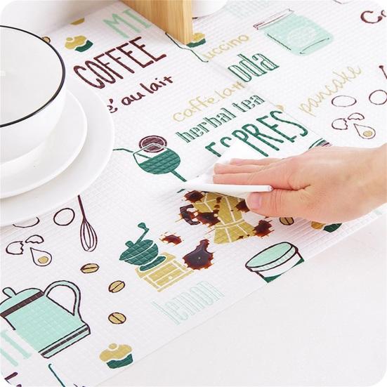 Настольный коврик, устойчивый к разрыву, легкое украшение, жемчужный хлопок, водонепроницаемый чистый столовый коврик для кухни