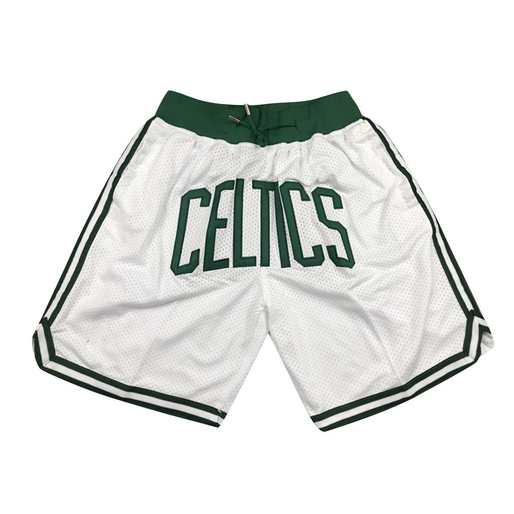 Укороченные баскетбольные шорты с вышивкой в ​​стиле ретро Celtics и шнурком для тренировок.